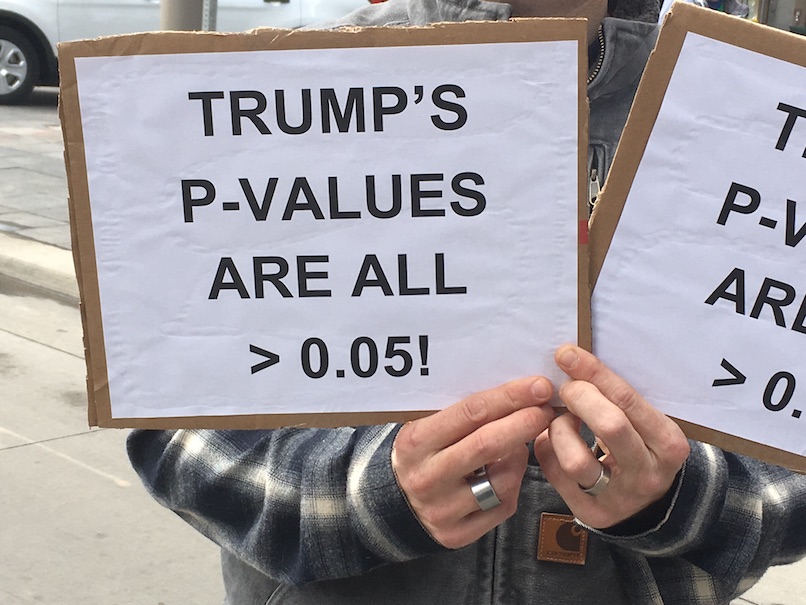 Trump’s p-values are all insignificant